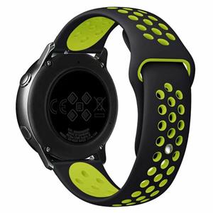Strap-it Withings Steel HR - 36mm sport band (zwart/geel)