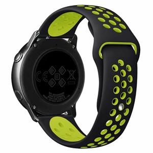 Strap-it Withings ScanWatch 2 - 38mm sport band (zwart/geel)