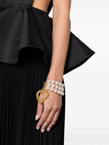 Moschino Armband met pareldetail - Wit