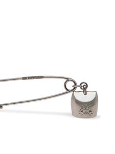 Bally Broche met gegraveerd CC-logo - Zilver