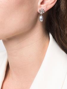 Tory Burch Oorbellen met parelmoer - Zilver