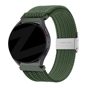 Bandz Amazfit GTR Mini gevlochten nylon band (olijfgroen)