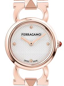 Ferragamo Double Gancini Stud 25mm - Wit