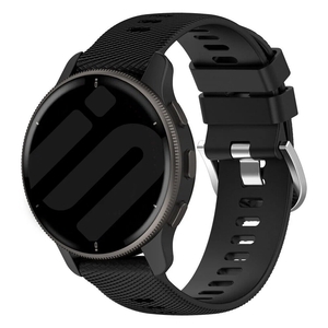 Strap-it Garmin Forerunner 55 siliconen bandje (zwart)