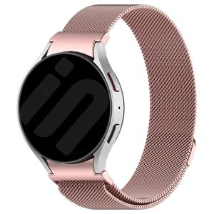 Strap-it Samsung Galaxy Watch 4 Classic 42mm 'One push' Milanese band (roze)