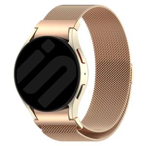 Strap-it Samsung Galaxy Watch 6 Classic 47mm 'One push' Milanese band (rosé goud)
