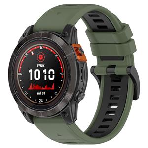 Strap-it Garmin Forerunner 965 sport gesp band (olijfgroen/zwart)