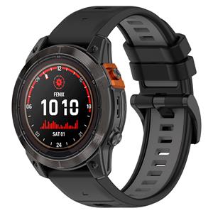 Strap-it Garmin Fenix 5 / 6 sport gesp band (zwart/grijs)