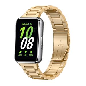 Strap-it Samsung Galaxy Fit 3 stalen bandje (goud)