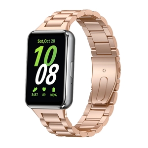 Strap-it Samsung Galaxy Fit 3 stalen bandje (rosé goud)