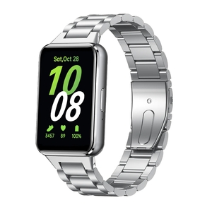 Strap-it Samsung Galaxy Fit 3 stalen bandje (zilver)