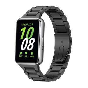 Strap-it Samsung Galaxy Fit 3 stalen bandje (zwart)