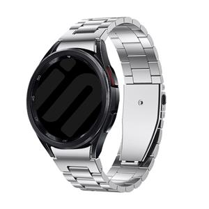 Strap-it Samsung Galaxy Watch 6 40mm 'One push' stalen band (zilver)