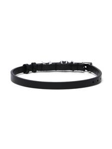 Y/Project heart-plaque leather choker - Zwart
