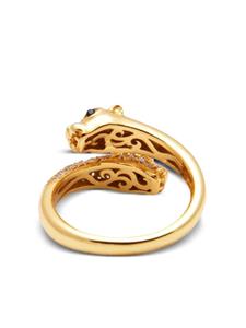 Nialaya Jewelry Twisted Panther gold-plated ring - Goud