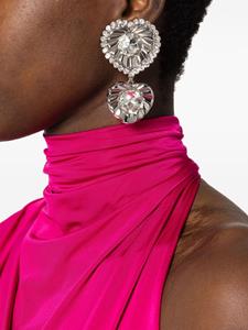 Alessandra Rich crystal-embellished drop earrings - Zilver