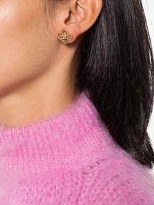Tory Burch Oorbellen met dubbele T-plakkaat - Goud