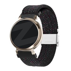 Bandz Garmin Lily 2 gevlochten nylon band (zwart mix)