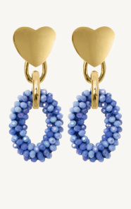The Musthaves Lovely Beads Oorbellen Blauw