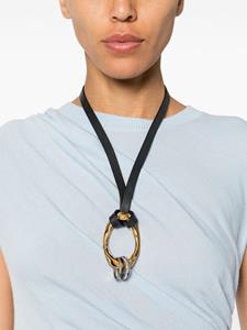 Jil Sander Leren choker - Zwart