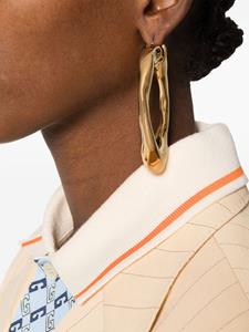 Jil Sander Oorbellen met gegraveerd logo - Goud