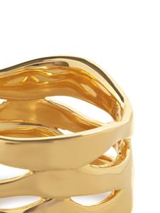 Monica Vinader The Wave drievoudige ring - Goud