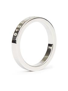MM6 Maison Margiela Gegraveerde ring - Zilver