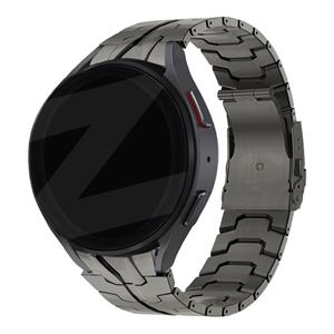 Bandz Samsung Galaxy Watch 4 44mm stalen band 'Iron' (grafiet)