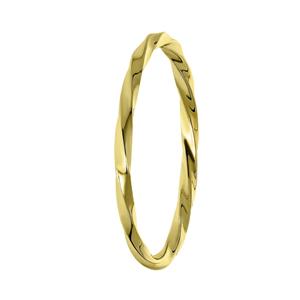 Lucardi Ring Zilver - goudkleurig