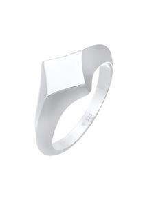 Elli PREMIUM Dames zegelring Rhombus Geo Look Blogger Trend in 925 Sterling Zilver