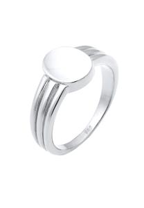 Elli Dames zegelring Geo Look Basic Blogger Trend in 925 Sterling Zilver