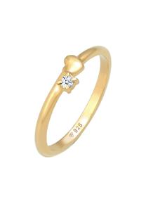 Elli DIAMONDS Diamant (0.03 ct.) Herz Symbol 925 Sterling Silber