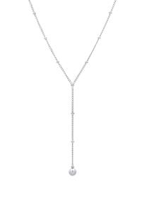 Elli Dames Choker Y-Ketting Bal Geo Basic in 925 Sterling Zilver