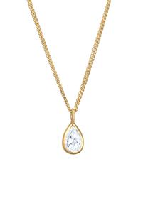 Elli Dames Druppel Hanger Eenvoudig met Zirkonia in 925 Sterling Zilver