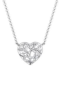 Elli dames levensboom hart in 925 sterling zilver roségoud verguld