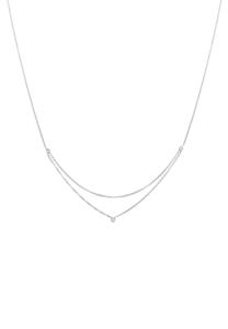 Elli Dames Basis Laag Look met Kristallen in 925 Sterling Zilver