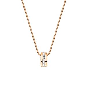 Lucardi Ketting Staal 42cm -rosekleurig