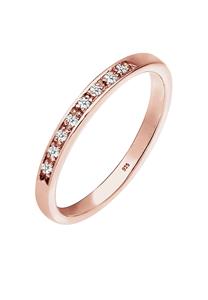 Elli DIAMONDS Dames Klassiek Kostbaar met Diamant (0,04 ct.) in 925 Sterling Zilver Roségoud