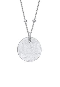 Elli Dames Bol Plaatje Hanger Gehamerd in 925 Sterling Zilver
