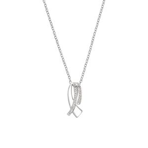 Amor Ketting met hanger voor dames, roestvrij staal, kristalglas