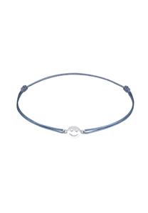 Elli Dames Lachend Gezicht Symbool met Nylon Rood in 925 sterling zilver verguld