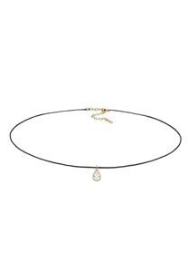Elli Dames Choker Druppel Hanger met Kristal in 925 Sterling Zilver