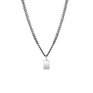 Lucardi Ketting Staal - zilverkleurig