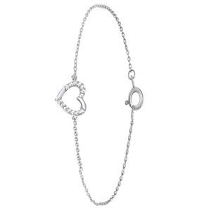 Lucardi Armband Zilver - zilverkleurig