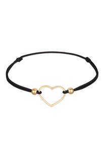 Elli Dames hart uitgesneden liefde met elastische band in 925 sterling zilver