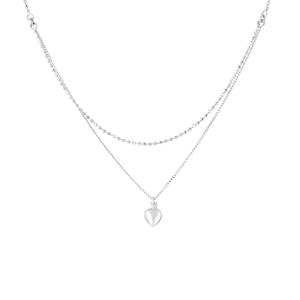 Lucardi Ketting Zilver 40cm -zilverkleurig
