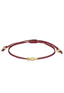 Elli Dames Vissymbool Bevestiging met Nylon Lichtblauw in 925 Sterling Zilver