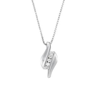 Amor Ketting met hanger voor dames, 925 Sterling zilver, zirkonia synth.