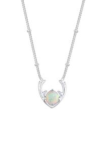 Elli Dames Gewei Synthetische Opaal in 925 Sterling Zilver Verguld
