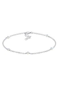 Elli dames basic met kristallen in 925 sterling zilver Wit